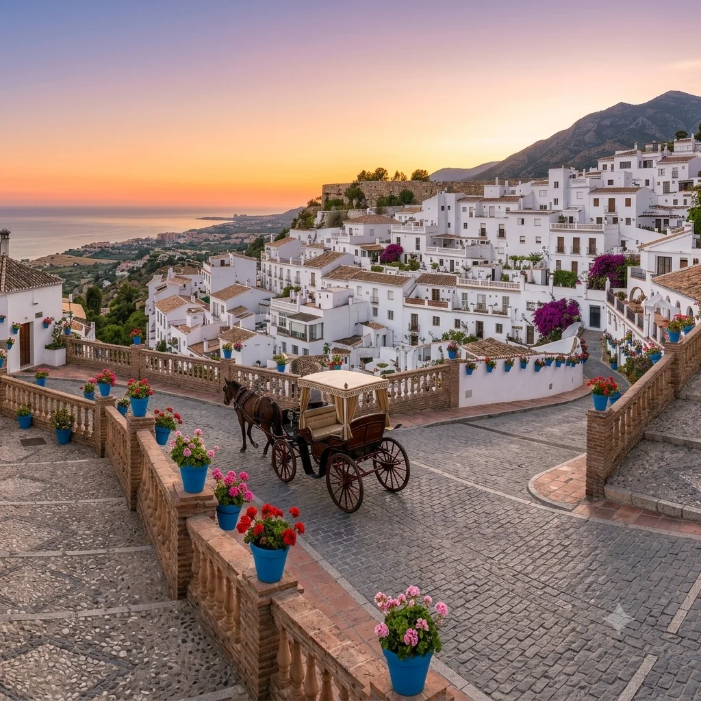Vista de Mijas, provincia de Málaga
